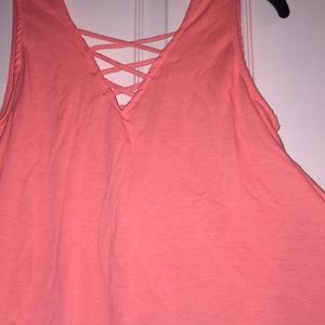 A cute coral and black romper